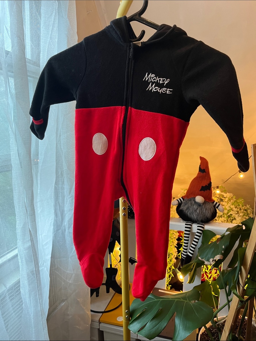Disney Mickey Mouse Red and Black Hooded One-Piece